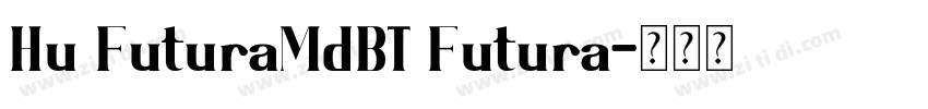 Hu FuturaMdBT Futura字体转换